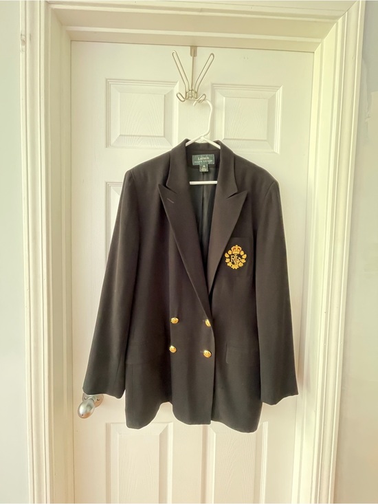 Ralph Lauren Jackets & Blazers - Ralph Lauren Black Blazer with Gold Logo Label